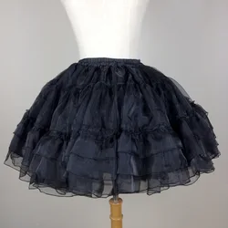 Ball Gown Underskirt Short Dress Black And white Cosplay Petticoat Bones Lolita Petticoat Ballet Organza Crinoline 40 cm Ball Gown Underskirt Short Dress Black And white Cosplay Petticoat Bones Lolita Petticoat Ballet Organza Crinoline 40 cm