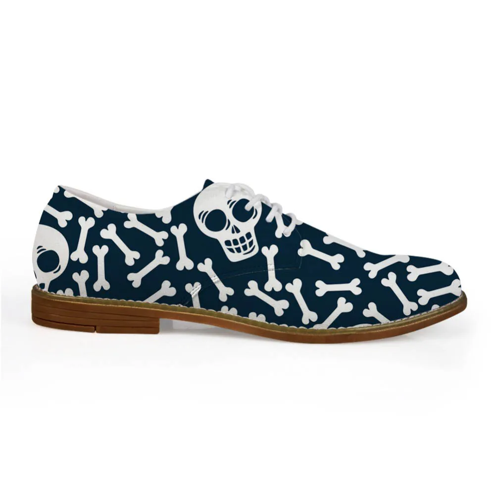 

Men Casual Skeleton Halloween Shoes Leather Summer Leopard Grey Flat Shoes for Men Breathable Round Toe Loafers Shoes