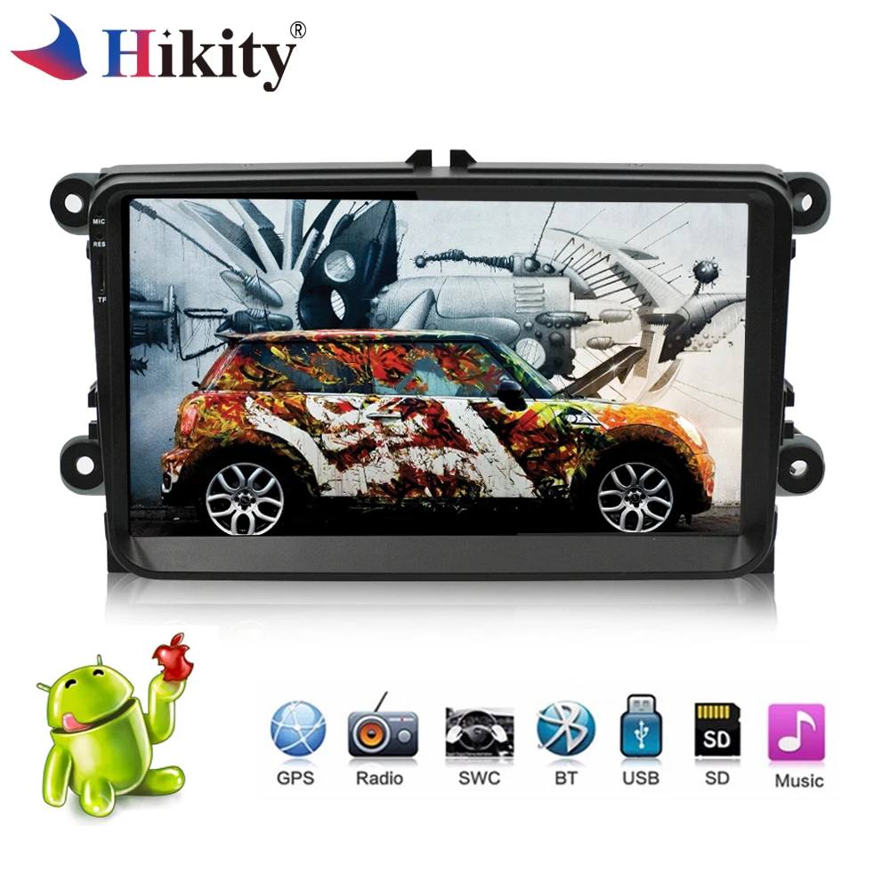 

Hikity Car Radio Player 2 Din Android 8.0 Car Multimedia player 9" Auto radio GPS Navigation Bluetooth USB/FM For VW/Toyota/Golf