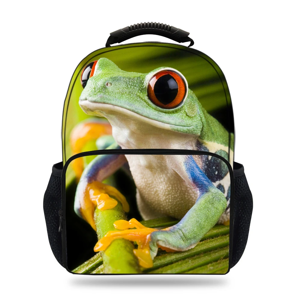 

15-inch 3D Felt Bag For Children Frog Backpack For Boys Girls Teenagers School Bag For Kids