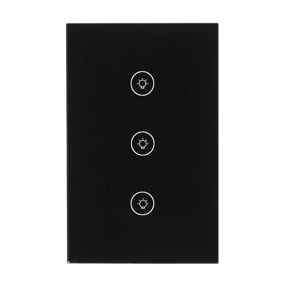 S05 LEMAIC WiFi Smart Home Timing Voice Remote Control Switch Light Wall US 3 gang For APP Control Touch Switch Work With Alexa S05 LEMAIC WiFi Smart Home Timing Voice Remote Control Switch Light Wall US 3 gang For APP Control Touch Switch Work With Alexa