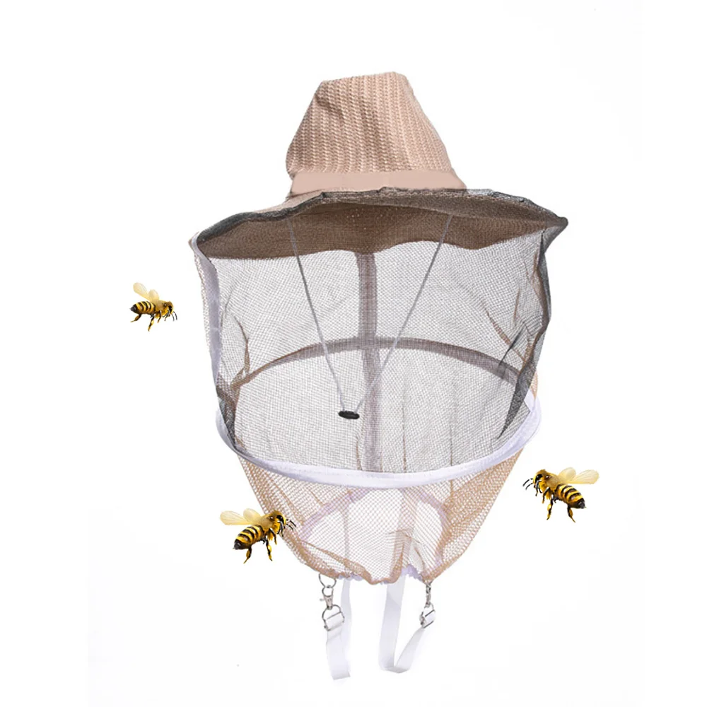 Профессиональная сетчатая шляпа пчеловода ковбойская шляпа против москитов и пчел вуаль сетчатый головной убор полное лицо Шеи Обертывание протектор
