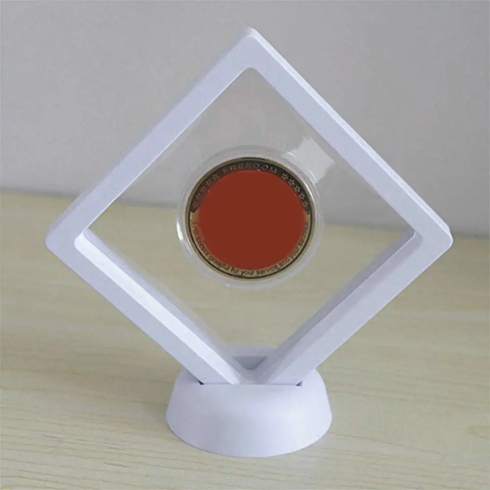 

10Pieces 3D Floating Display Frame Jewelry Display Stand Holder Coin Show Case Storage Box