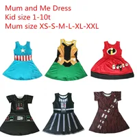 Halloween Mum and Me Dress Family Matching Princess Cosply Dresses Up Party Summer Dress 1