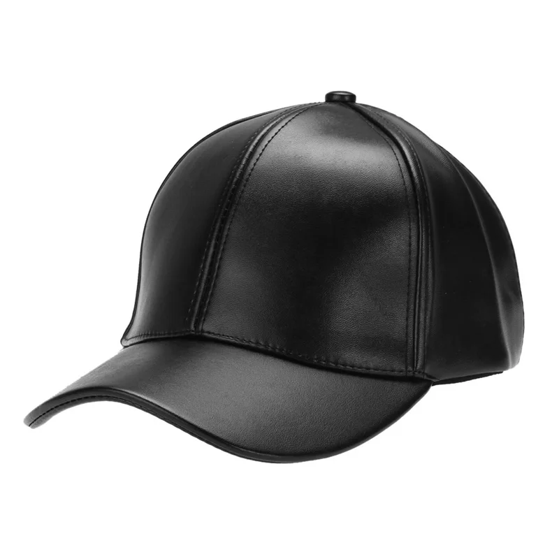 

Unisex Men Women PU Leather Baseball Cap Snapback Outdoor Sport Adjustable Fashionable Hat Red/khaki/black/pink/navy blue/brown