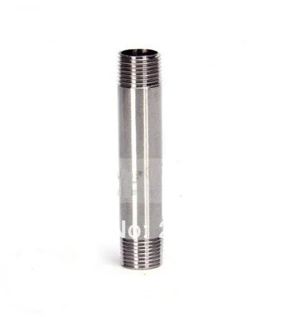 

Free shipping SS304 Stainless steel Pipe fitting 1/2" Male x 1/2" Male threaded L 100MM 10pcs/lot