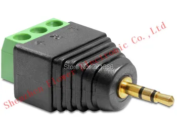 

free shipping AUDIO stereo plug 2.5 to 3pin connector AUDIO male plug