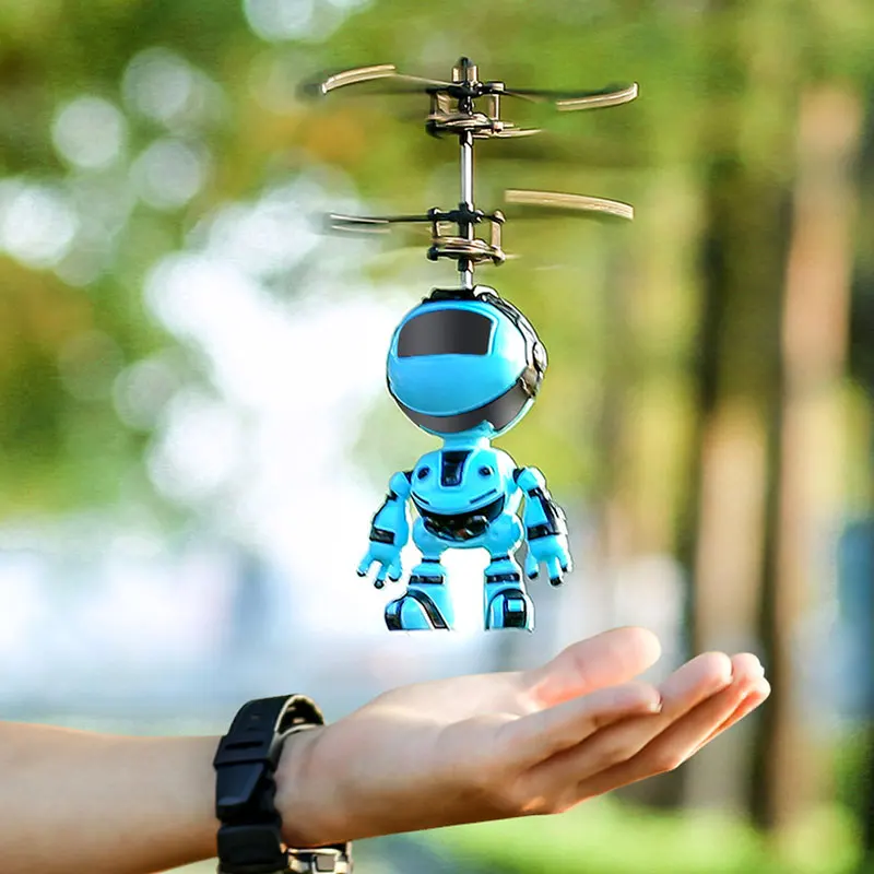 

Intelligent Hand Sensing Fly Robot Kids Toys Electronic Aircraft Suspension Toys For Child Smart Pet Action RC Robot With USB