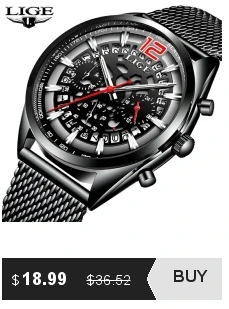 LIGE Топ бренд класса люкс водонепроницаемые спортивные часы для мужчин s часы повседневное кварцевые часы для мужчин хронограф кожа часы Relogio Masculino
