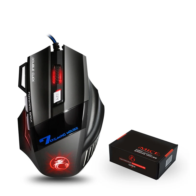  Professional Wired Gaming Mouse 7 Button LED Optical USB Computer mice for dota pubg mause for lapt
