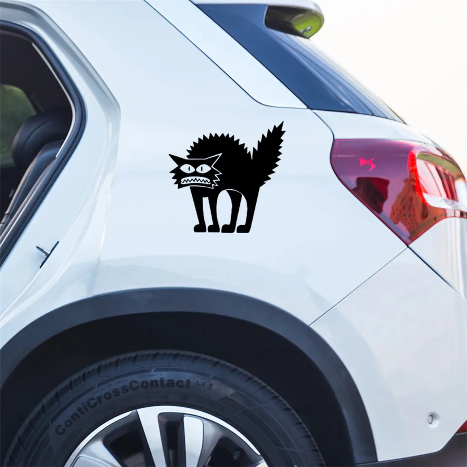 Halloween Thriller Cat Funny Animal Vinyl Decal Car Sticker Motorcycle Accessories Car-styling Car Body Wall Sticker 13.813 (5)