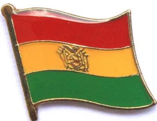 

Bolivia single flag pin badge