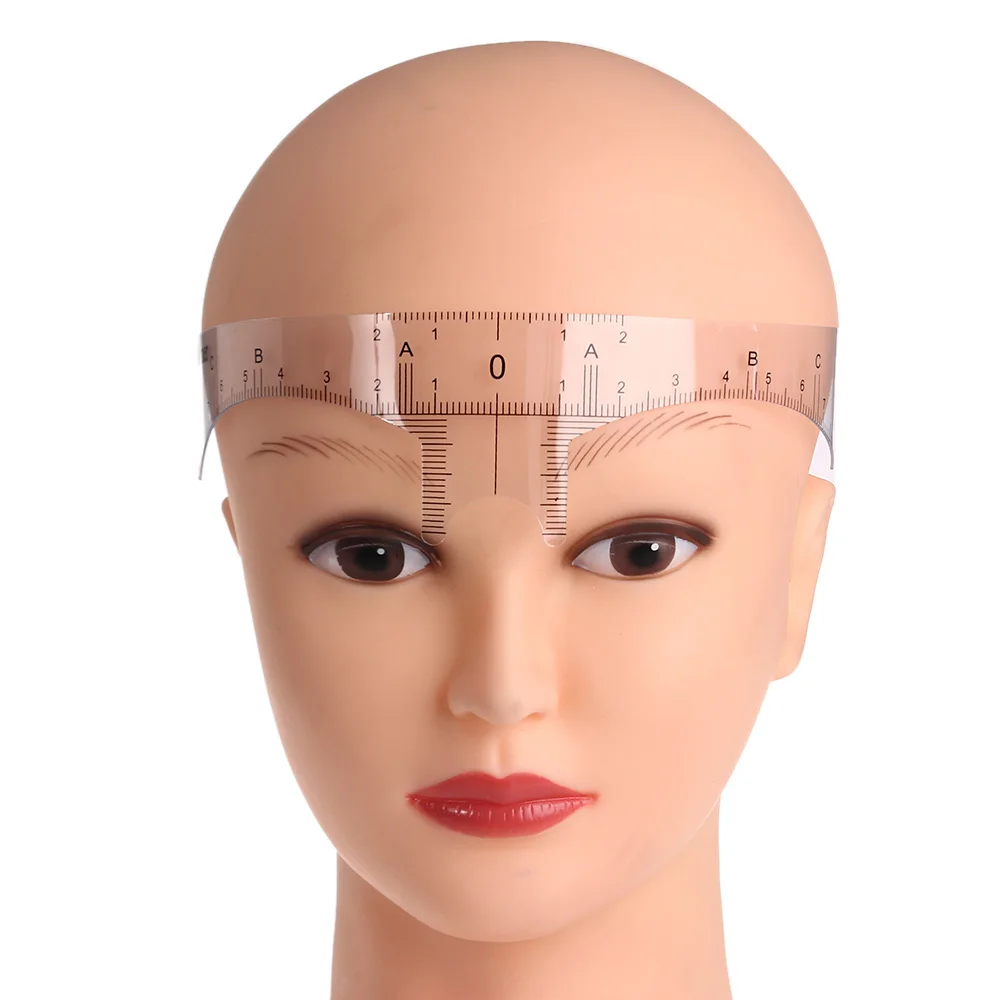 2PC Reusable Semi Permanent Eyebrow Ruler Eye Brow Measure Tool Eyebrow