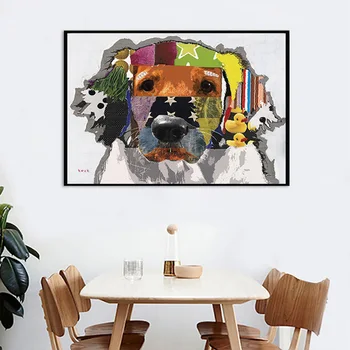 

Unframed Art Abstract Animal Canvas Painting Home Decoration Painting Modern Nordic Wall Picture Living Room Wall Painting
