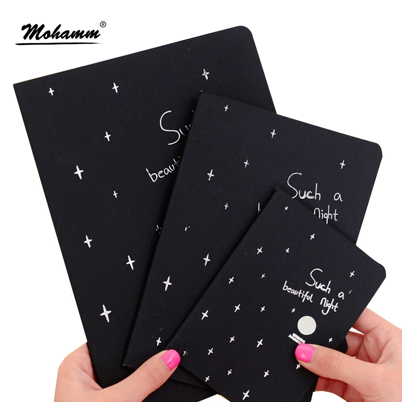 

1 Pcs Diary Black Paper Notepad 16K 32K 56K Sketch Graffiti Notebook for Drawing Painting Office School Stationery Supply