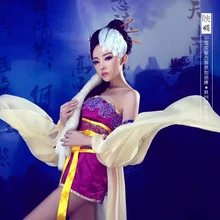 Ин Mei китайский Национальный стиль костюм для осень выставка фотографии костюм для Для женщин Красота одежда