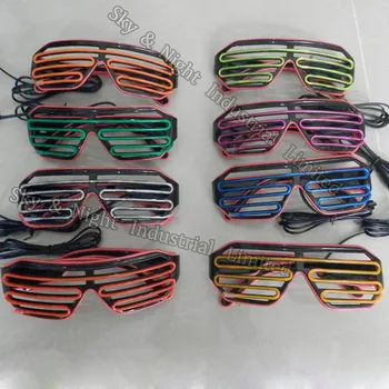

Fashion Mix color EL shutter glasses (Frame:Pink-Inside:other colors option)+3V Inverter+Free Shipping
