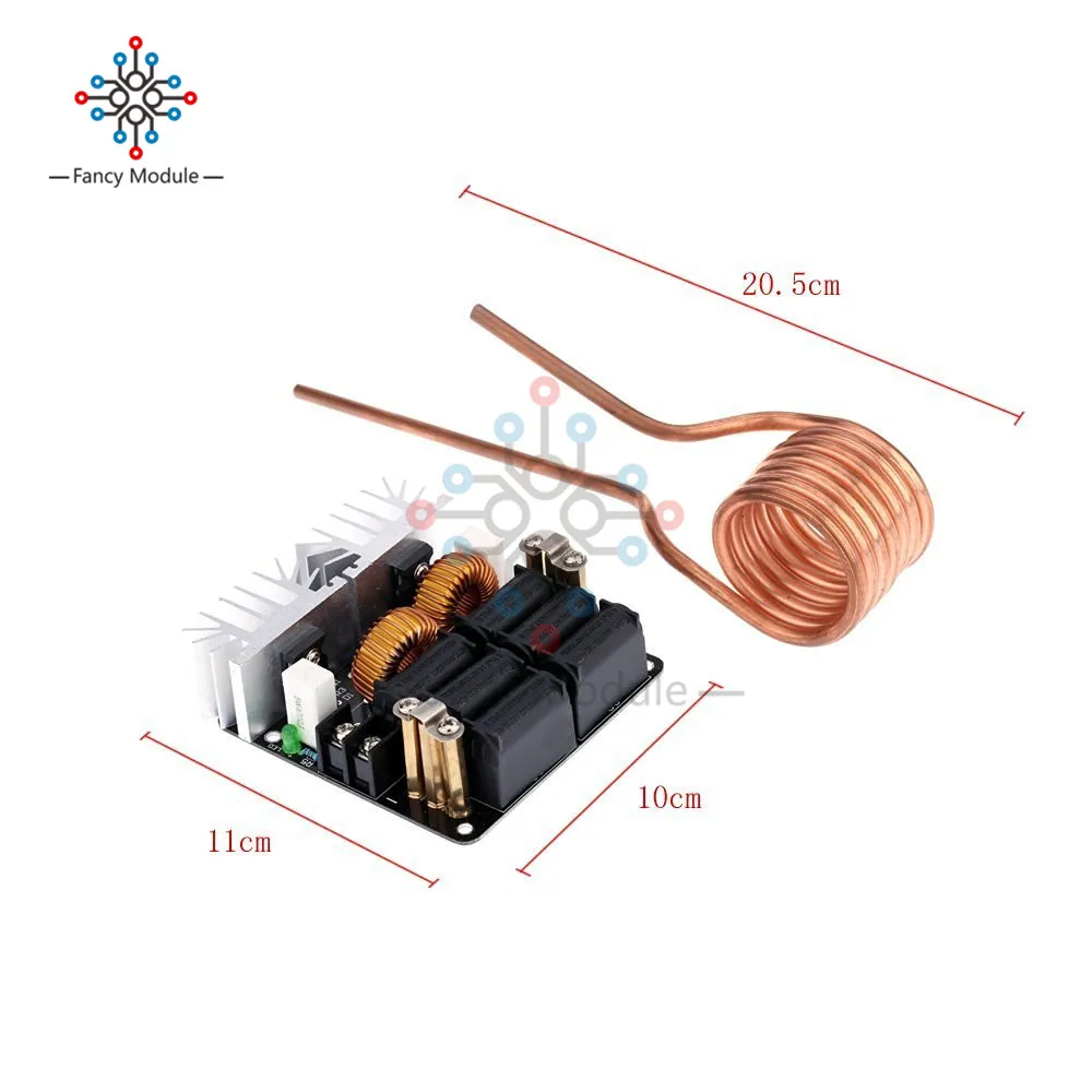 Высокая Мощность 20A 1000W ZVS низкое нулевой Напряжение индукционный нагрев Доска модуль постоянного тока 12 V-48 V Flyback драйвер нагреватель для DIY Высокое качество