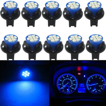 

WLJH 10pcs Socket Wedge T10 194 168 W5W LED Light Bulb for Car Replacement Instrument Panel Cluster Dome Map Side Marker Light