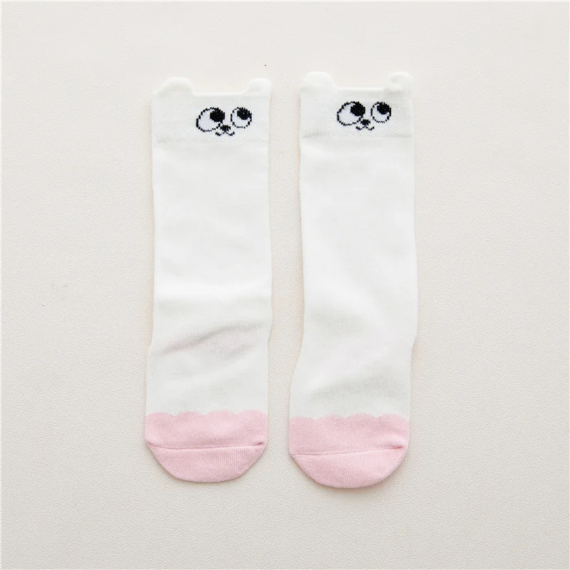 Г. новые детские хлопковые носки с героями мультфильмов детские носки с объемными ушами нескользящие носки-тапочки от производителя - Цвет: Large white eyes