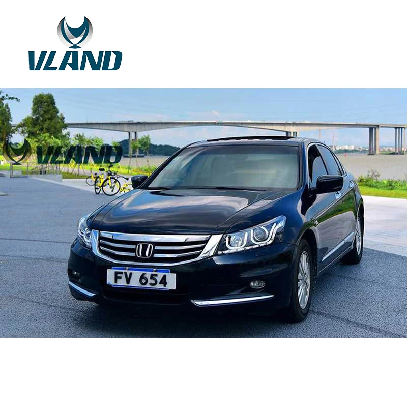 Светодиодный налобный фонарь VLAND для Accord 2008 2013 светодиодный 8th Gen Bi Xenon|bi-xenon lens|honda