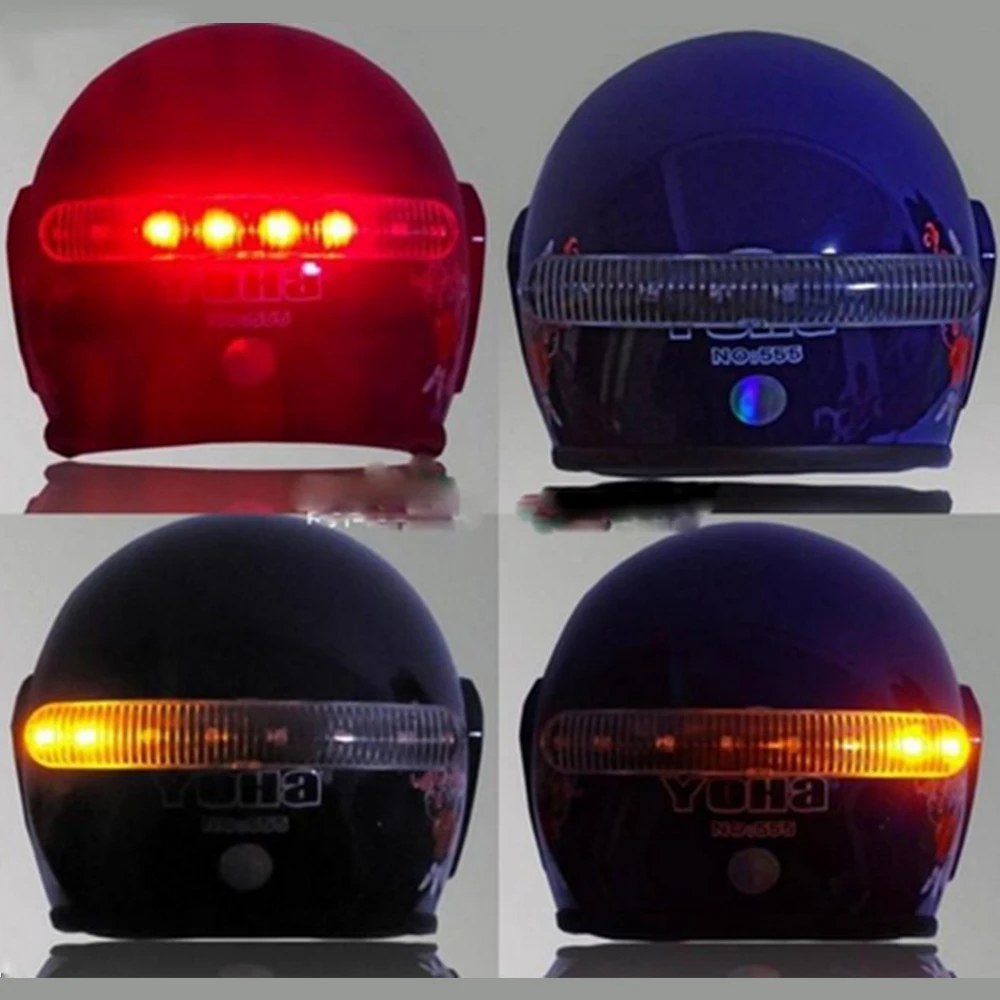 

LEEPEE 2.4G Wireless Universal Brake and Turn Signal Light 8 LED Helmet Lamp Motorcycle Accessories Warning Light