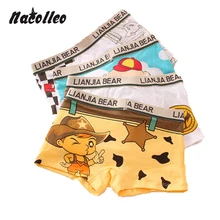 6 шт./упак., детское нижнее белье высокого качества, шорты с героями мультфильмов, западный ковбой, мягкие хлопковые трусы, трусы для мальчиков, От 3 до 9 лет