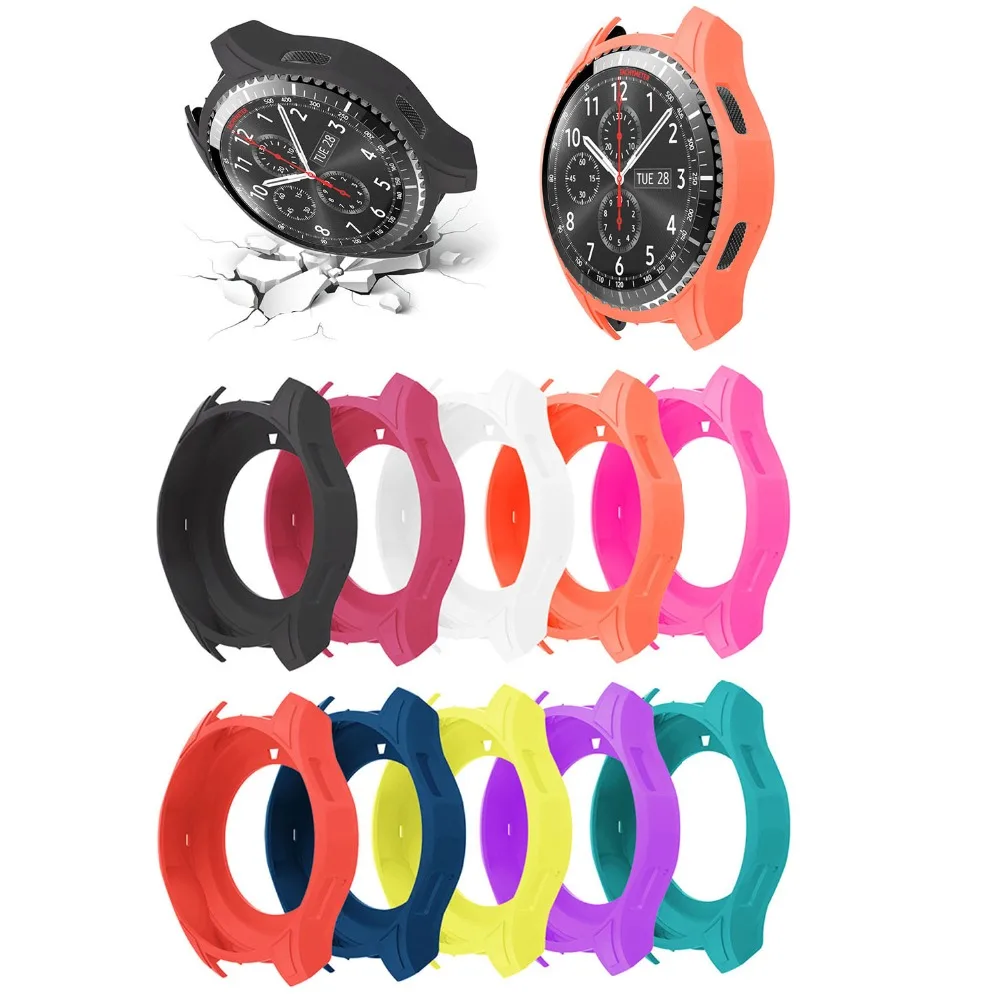 Противоударный чехол для часов Samsung Galaxy Watch 46 мм силиконовый защитный Gear S3 Frontier R760