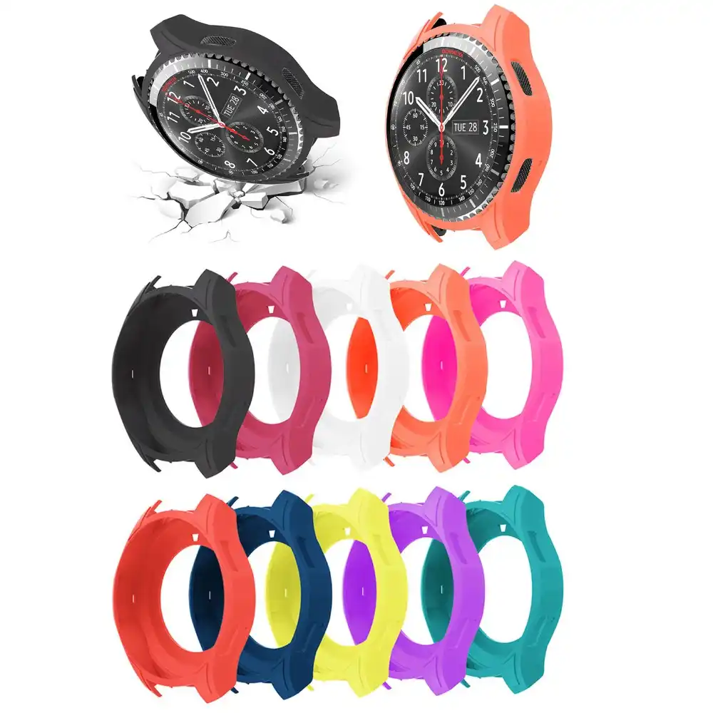 Ударопрочный корпус часов для samsung Galaxy Watch 46 мм силиконовый защитный чехол для samsung gear S3 Frontier R760 чехол - изображение