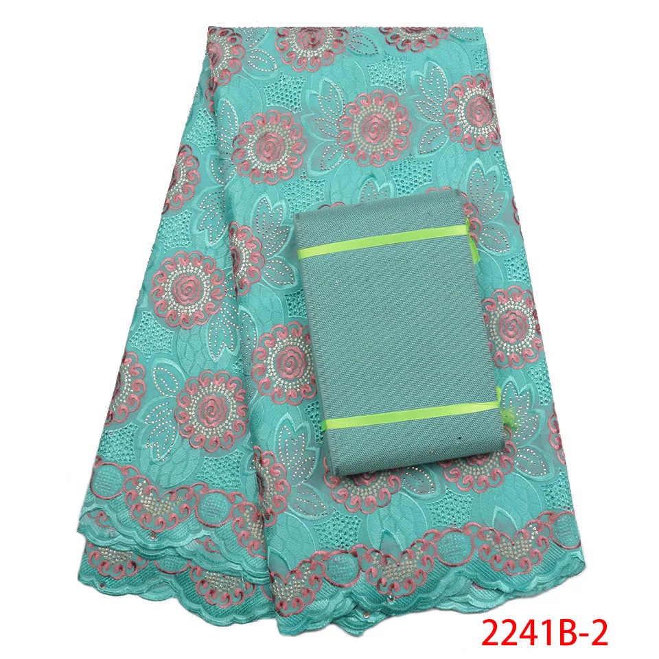 

Swiss Voile Lace 2018 High Quality Water Blue Lace in Switzerland 100% Cotton Lace Fabric And Aso Oke For Wedding AMY2241B-1