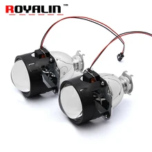 ROYALIN Bi Xenon HID H1 Mini Projector Lens 2.5” Auto Headlight Halogen Lens Hi/Lo Beam for H4 H7 Car Styling Bulb Retrofit DIY