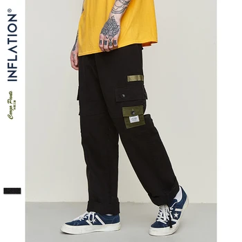 

INFLATION Ankle Drawstring Pants Male Bound Feet Trousers Tops Ins Fashion Cargo Pants Hight Street Long Trousers 9324S