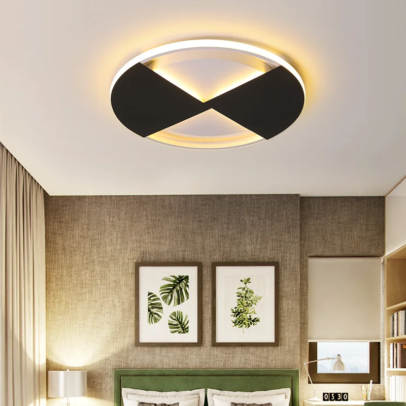 

Modren led Chandelier For living room bedroom study room white/ white and black finished home deco chandelier fixtures 110V 220V