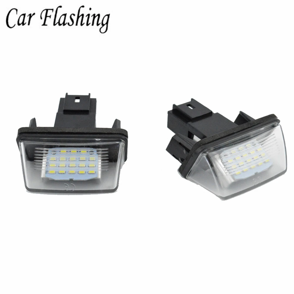 1 пара светодиодных ламп для номерного знака 18SMD без ошибок лампочка PEUGEOT 206 207 306 307