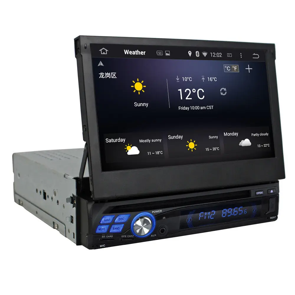 Perfect 1 Din Android Car DVD Player with GPS Navigation 3G WIFI Radio Bluetooth TV AUX MP3 MP4 iPod USB SD Touch Screen Auto Stereo 1