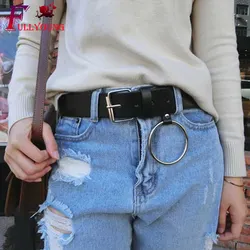 Fullyoung Sexy Leather Harness Waist Belt For Women Punk Harajuku Big O Ring Waistband Metal Black Belt Harness Metal Hoop Belt Fullyoung Sexy Leather Harness Waist Belt For Women Punk Harajuku Big O Ring Waistband Metal Black Belt Harness Metal Hoop Belt