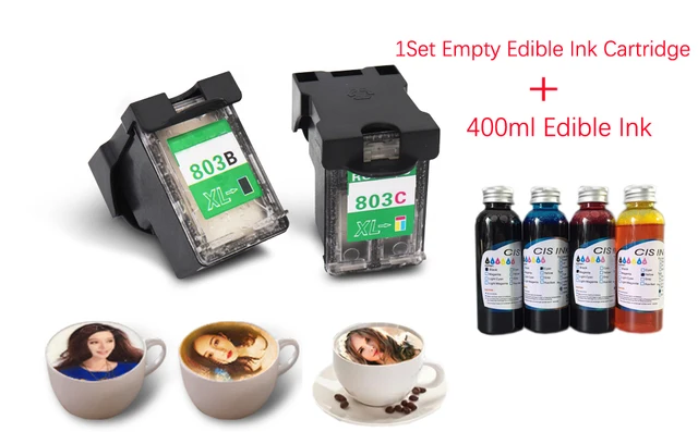 Best Price einkshop Empty Edible Ink Cartridge +400ml Edible Ink For Coffee Printer Food Printer for Epson Hp Inkjet Printers Best Price einkshop Empty Edible Ink Cartridge +400ml Edible Ink For Coffee Printer Food Printer for Epson Hp Inkjet Printers