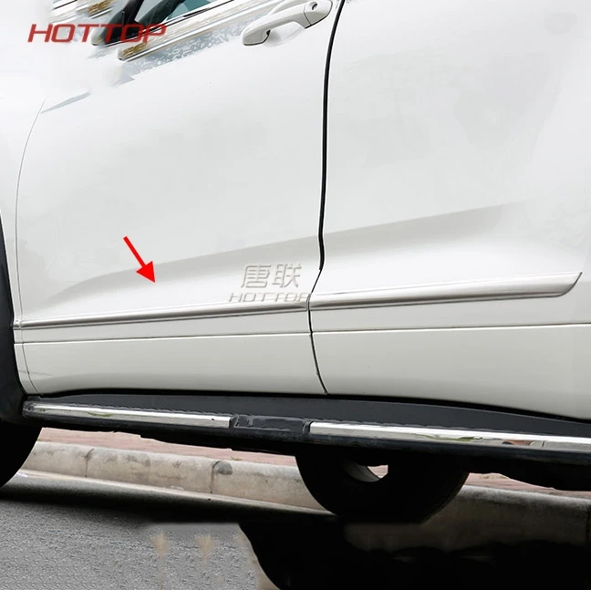 Хромированный Молдинг боковой двери молдинг отделка полоса линия для Toyota Highlander