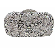 Дизайн золото Роскошные серебряные кристалл Для женщин ужин банкет Вечерние сумки Дамы Алмазный Свадебная Ежедневные клатчи вечерние кошельки