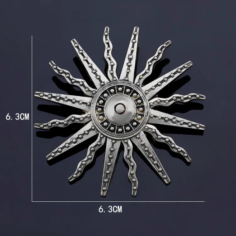 Прямая с фабрики, винтажный стиль, брошь в форме солнца, булавки для мужчин или женщин, в античном латунном цвете