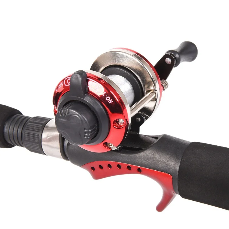 Barco de Pesca Roda de Metal Carretel de Arremesso Bobina do Rolo com 50 Mini Inverno Isca Fundição M e 164.04ft Linha Fio 8 Esporte e Lazer