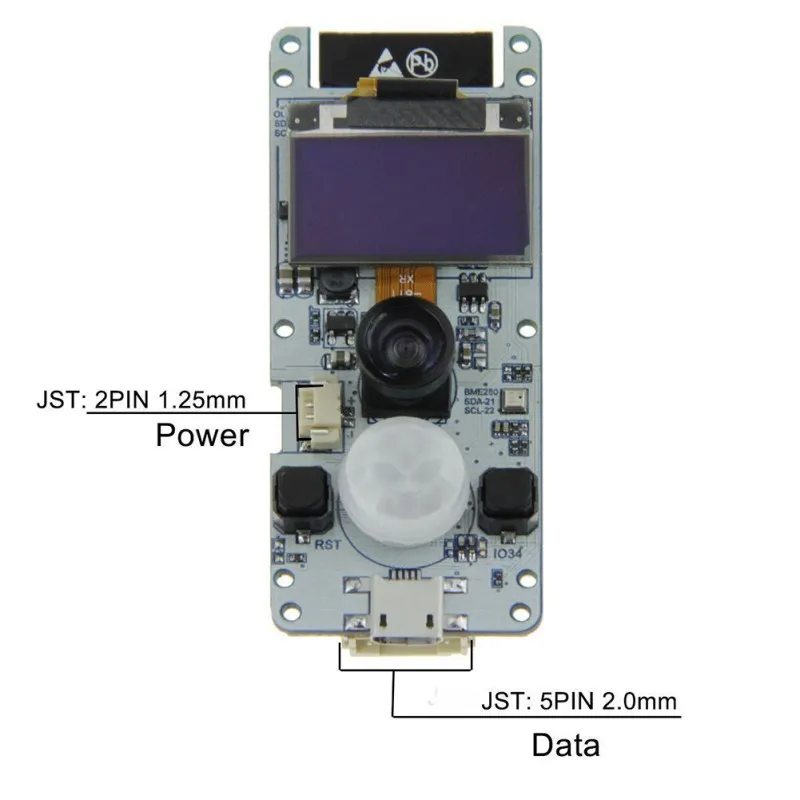 

T-Camera ESP32 WROVER & PSRAM Camera Module ESP32-WROVER-B OV2640 Camera Module Fisheye Lens 0.96 OLED