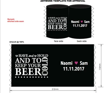 

Wholesale Neoprene Stubby Coolers WITH Customer LOGO Printed, Beer Can Coolers For Wedding Gifts,100pcs/lot Free shipping