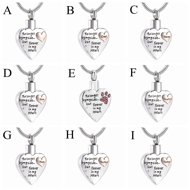 

KEEPSAKE JEWELLRY ASH URN MEMORIAL-no longer by my side..but Forever in my Heart Dad/Mom/Son/Daughter/Nan/Brother/Sister/Pet Paw