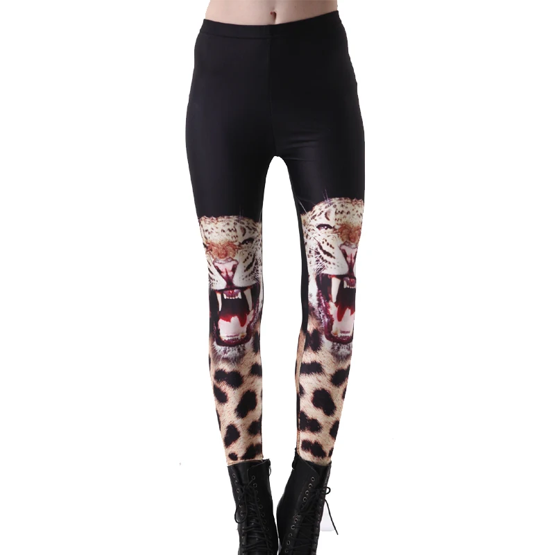 Модные женские леггинсы Galaxy Painted Tiger эластичные леггинсы женские черные брюки