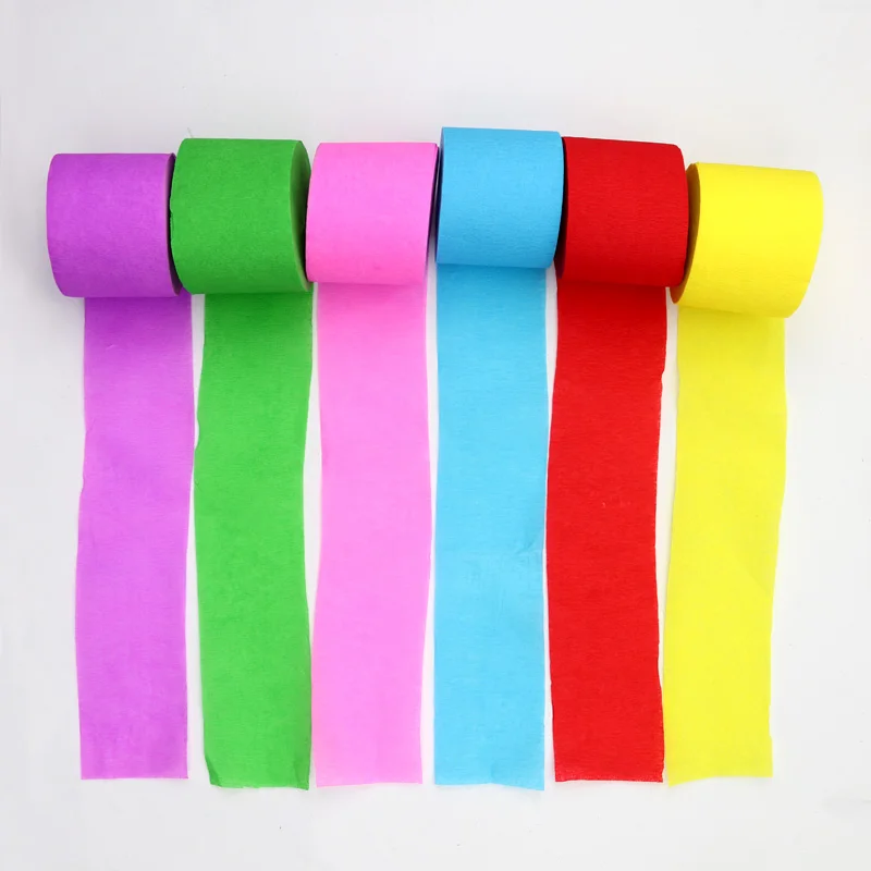 

Wrinkle Roll Paper Arts Craft Material Supplies 4/6/12 Pcs Art Set Crepe Paper Origami Crinkled Craft Wrinkled Paper For DIY