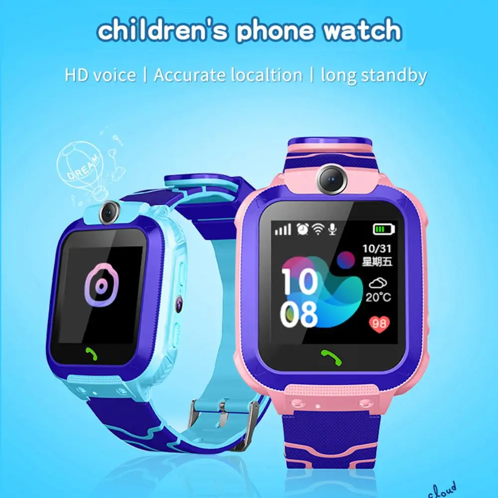 

Children Smart Watch Android Insert Card Waterproof Remote Positioning GPS Locator Camera Call Anti-lost Smart Wristband For Kid