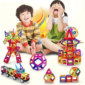 

Single Mini Magnetic Designer Construction Set Model & Building Toy Plastic Magnetic Blocks Educational Toys For Kids Gift