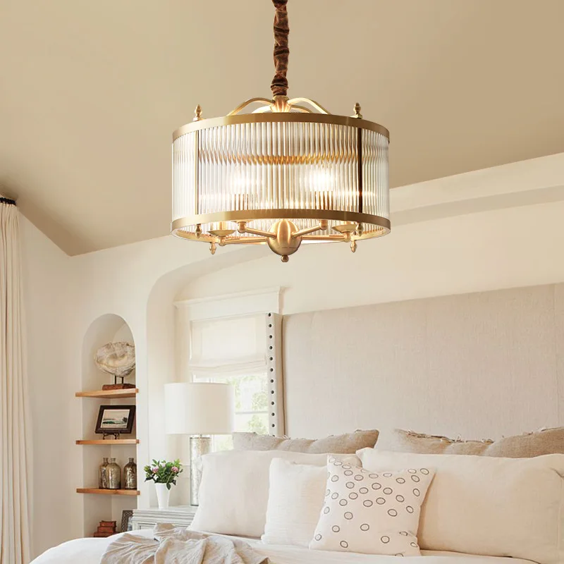 Vintage Glass Copper Living room Pendant lamp Circular High Quality Hanglamp Home Decoration Pendant Lights Dining room Lamp|Pendant Lights| - AliExpress