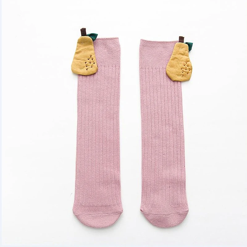 Коллекция года, детские длинные носки для малышей милые гетры до колена для маленьких девочек, повседневные однотонные модные гетры с изображением животных, новинка, лидер продаж, От 1 до 8 лет - Цвет: Light Pink